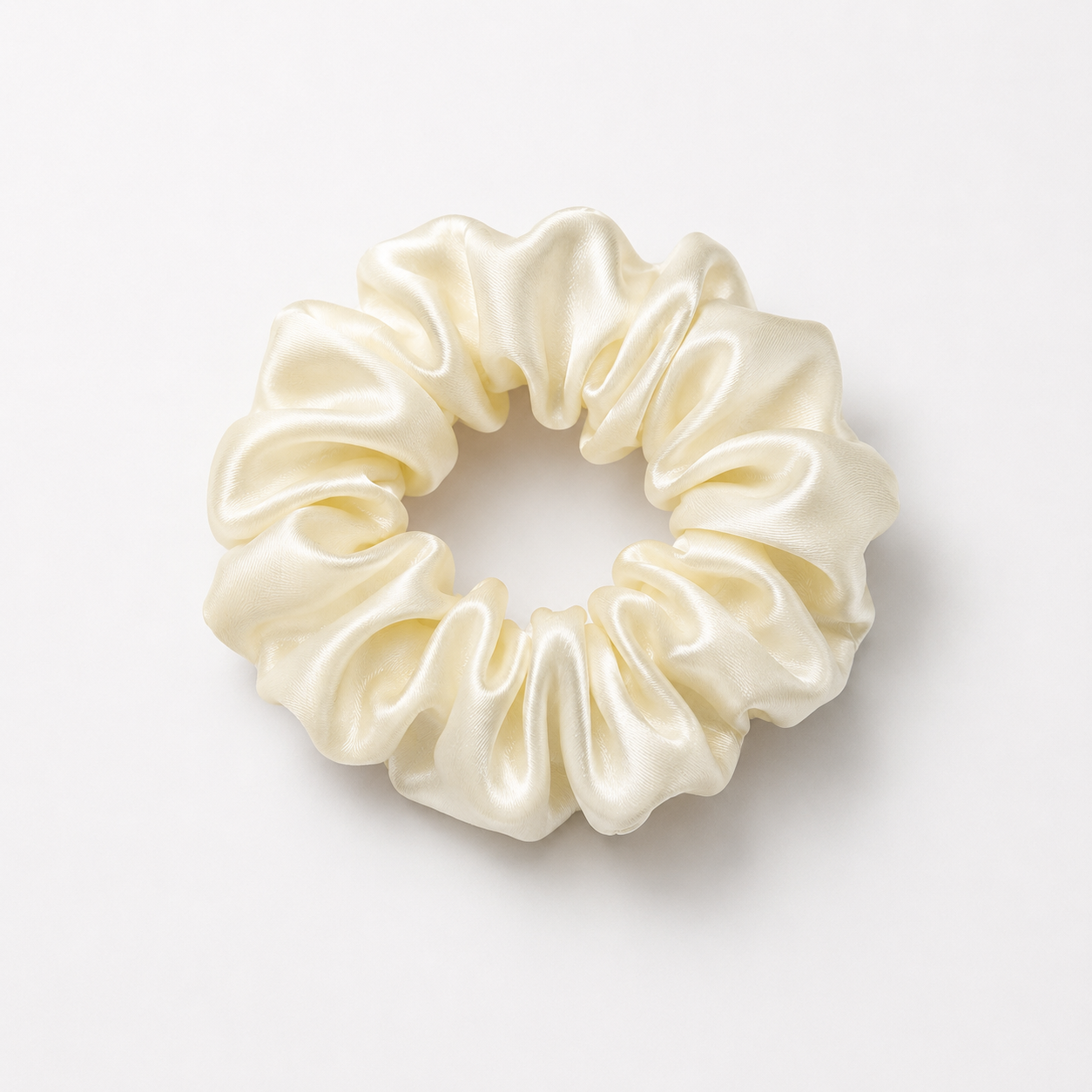 Cream Hair Scrunchie
